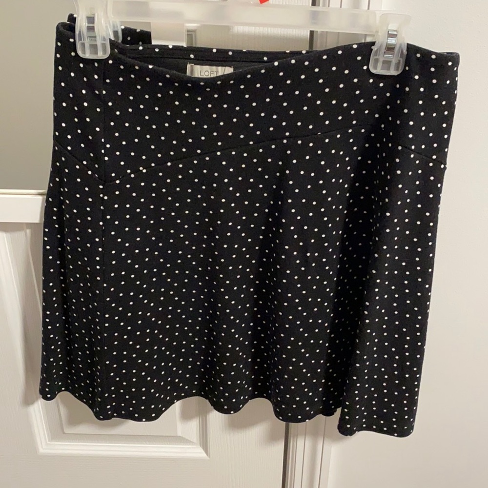 black and white polka dot skirt size medium